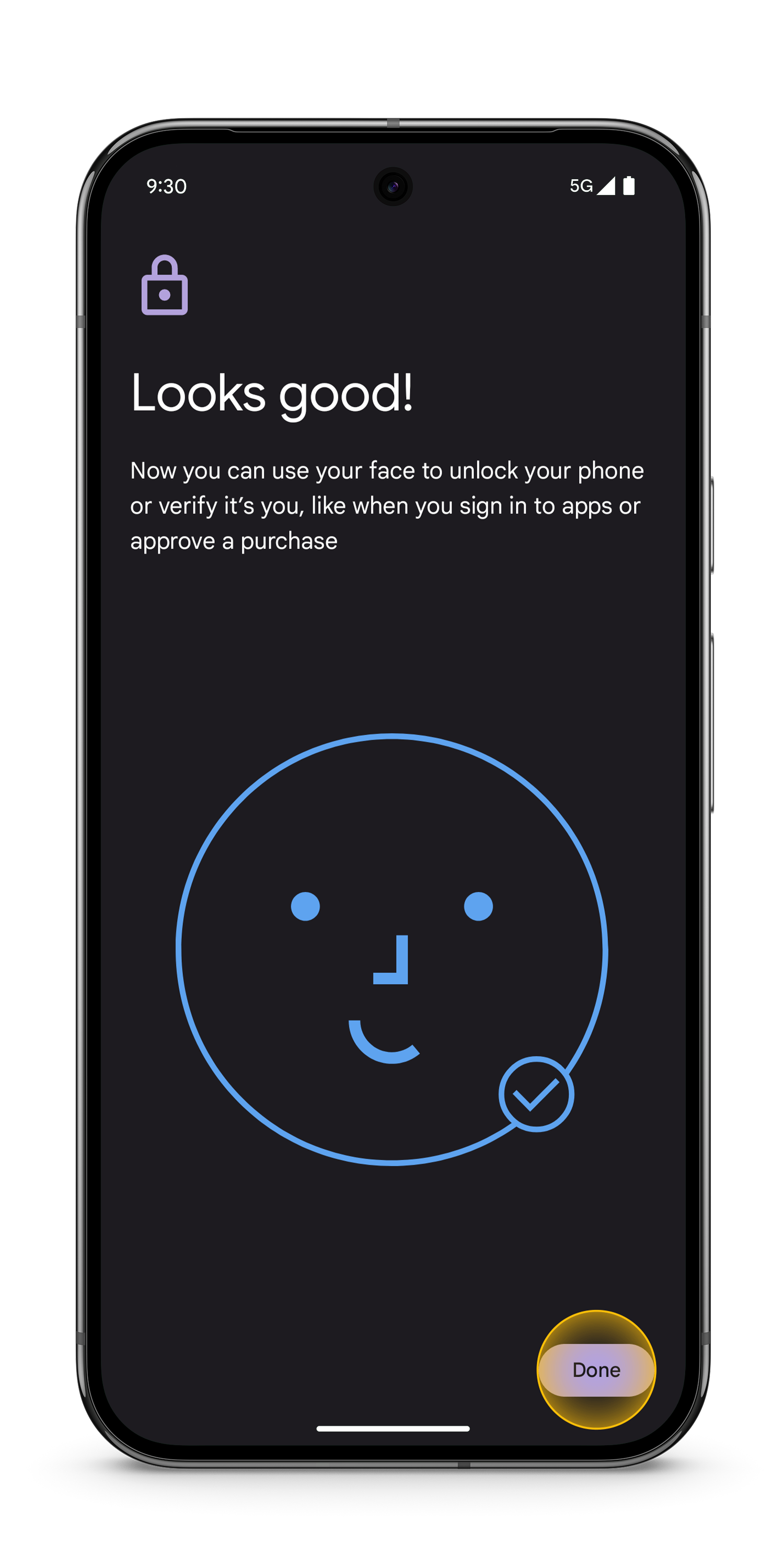 Set up Face Unlock Step 8