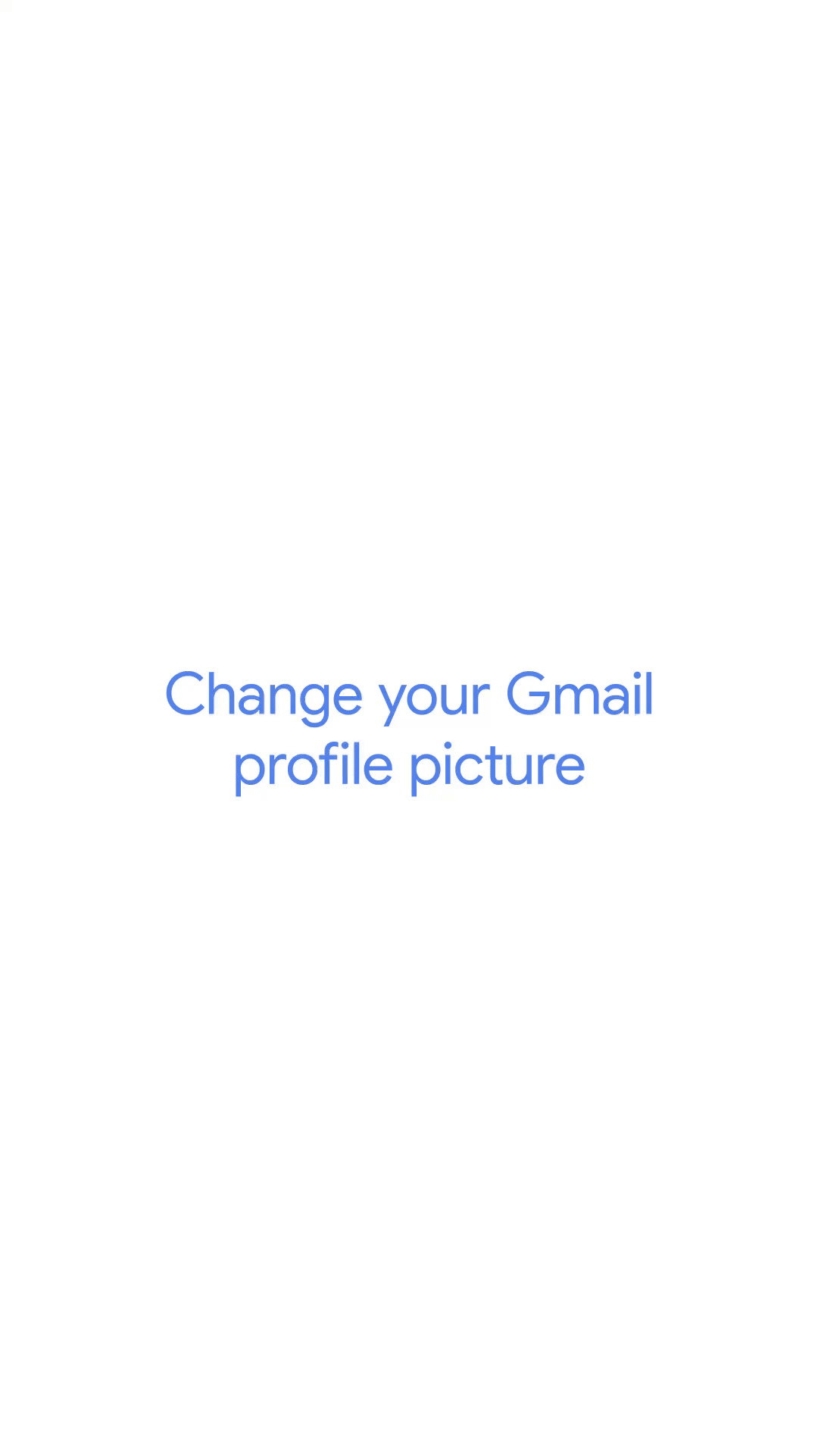 An illustration showing how to change the Gmail profile picture on iOS