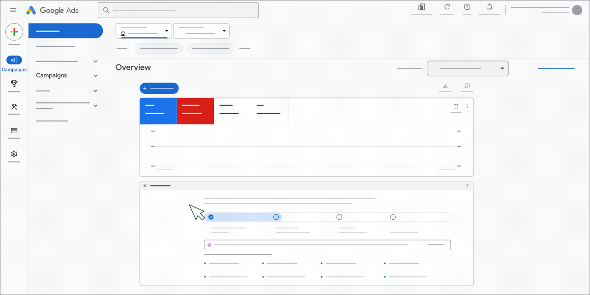 An animation that shows how to find the Bid Simulator in the Google Ads UI.