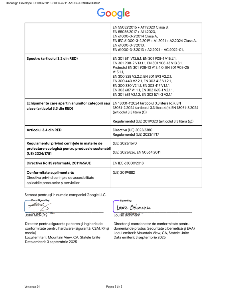 EU Declaration of Conformity page 2
