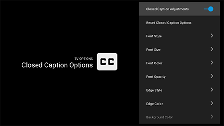 Customize Closed Caption Format Google Fiber Help