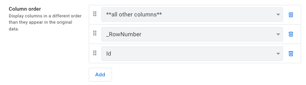 Display columns in a different order