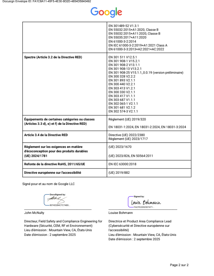 EU DoC Pixel 9 Pro XL GZC4K p2
