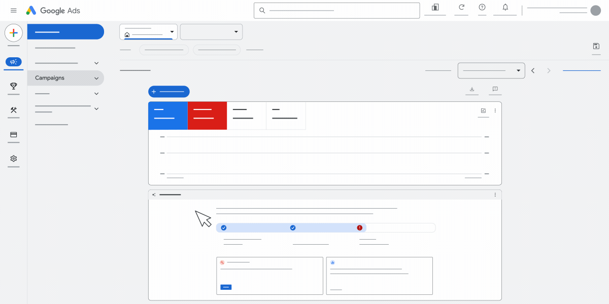 An animation that shows how to create a travel campaign and choose your campaign goal in your Google Ads account. 