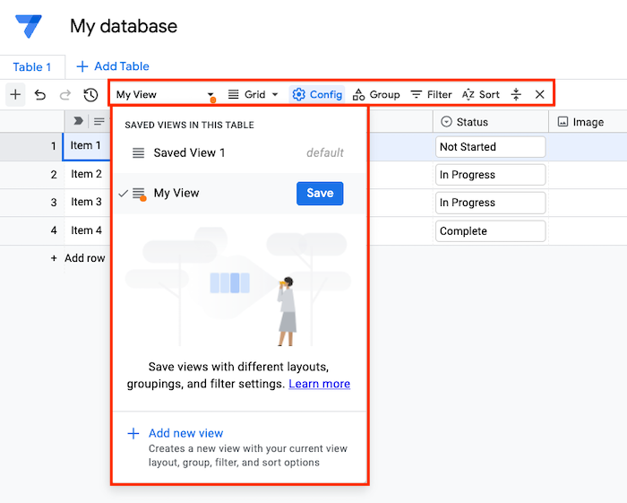 View configuration tools