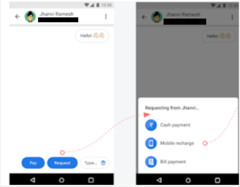 Request and mobile recharge