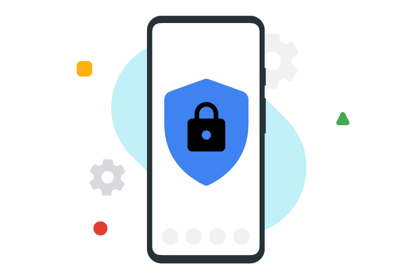 cellphone with lock at the center