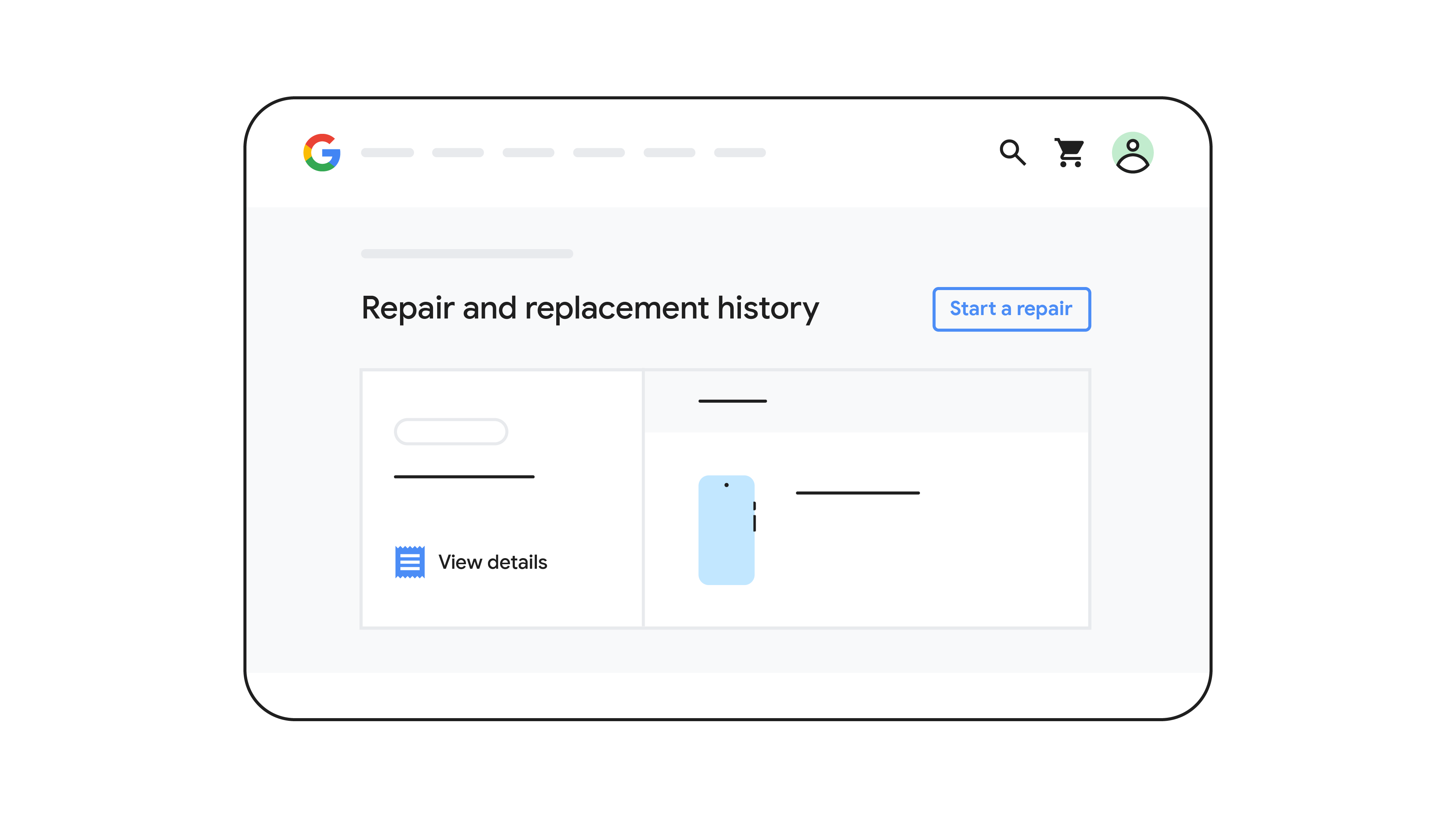 Find your Order history or Repair history