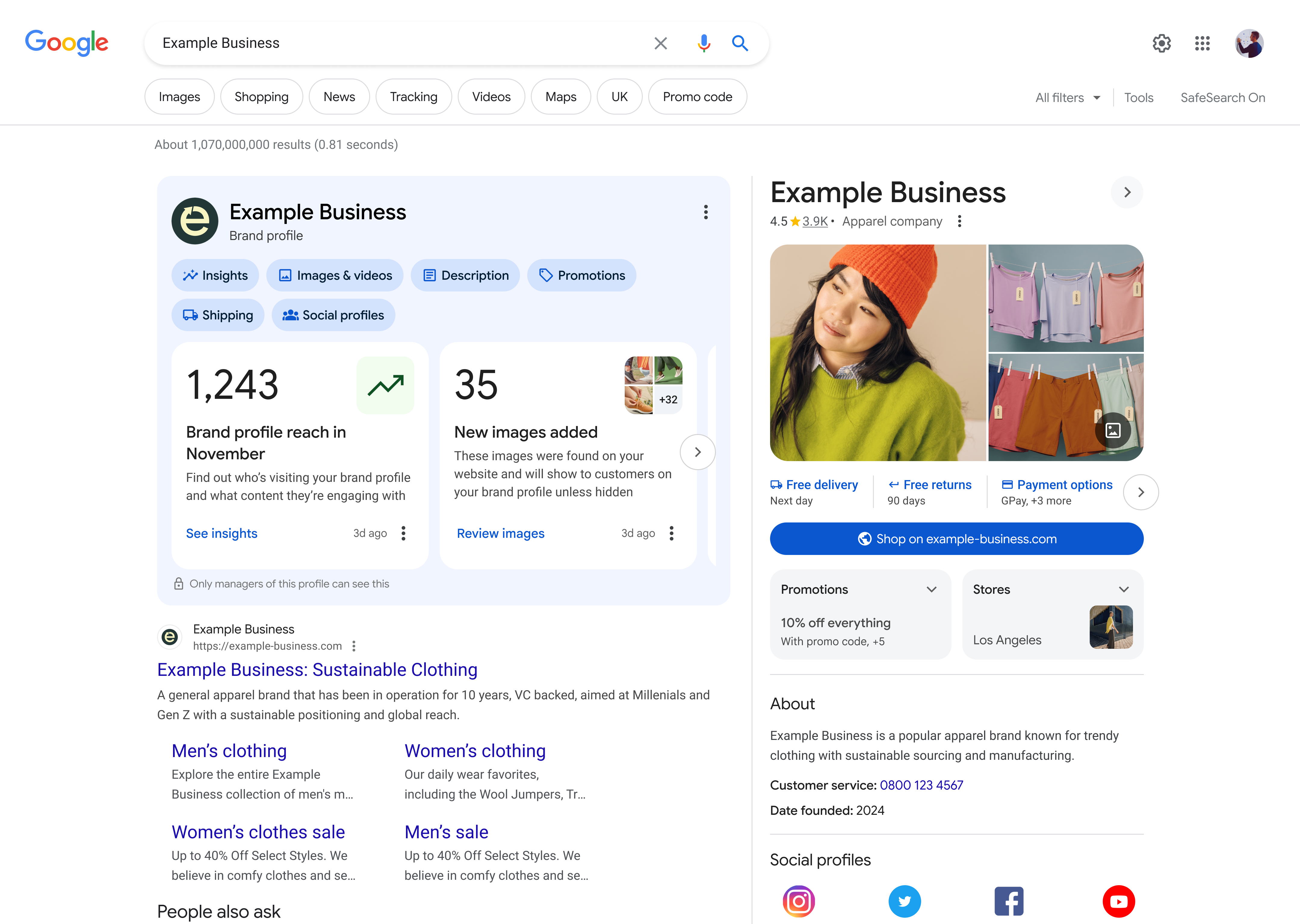 Experiência do perfil da marca do ponto de vista do administrador