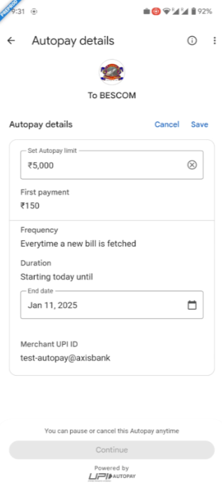 Where to change the Autopay amount