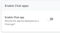 Disable Chat app