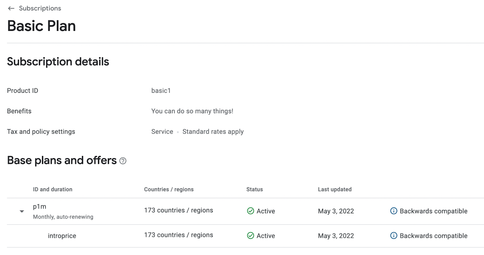 Mudar os preços de assinaturas  Sistema de faturamento do Google