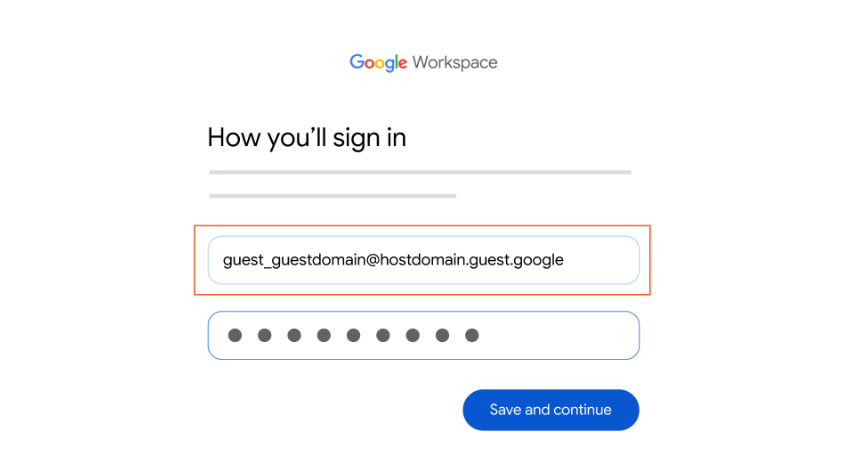 Log-in details