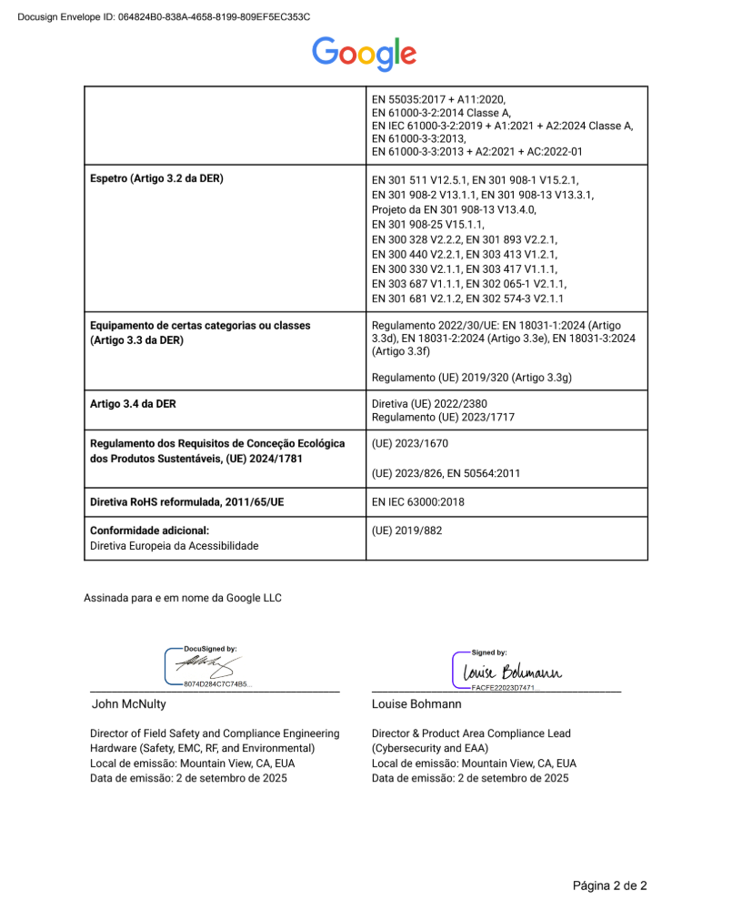 EU Declaration of Conformity page 2