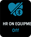 Notification showing HR on equipment status: Off