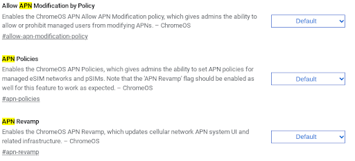 Access point names