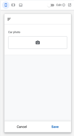 Updated input form in app preview