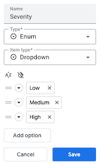 Severity enum