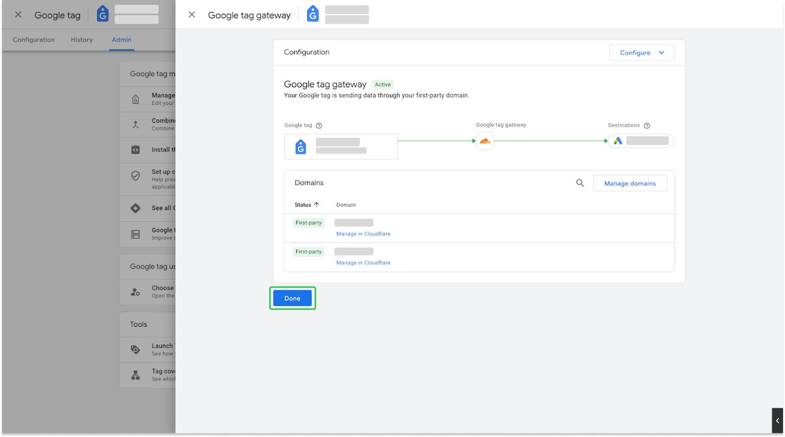 Google tag gateway setup step 3