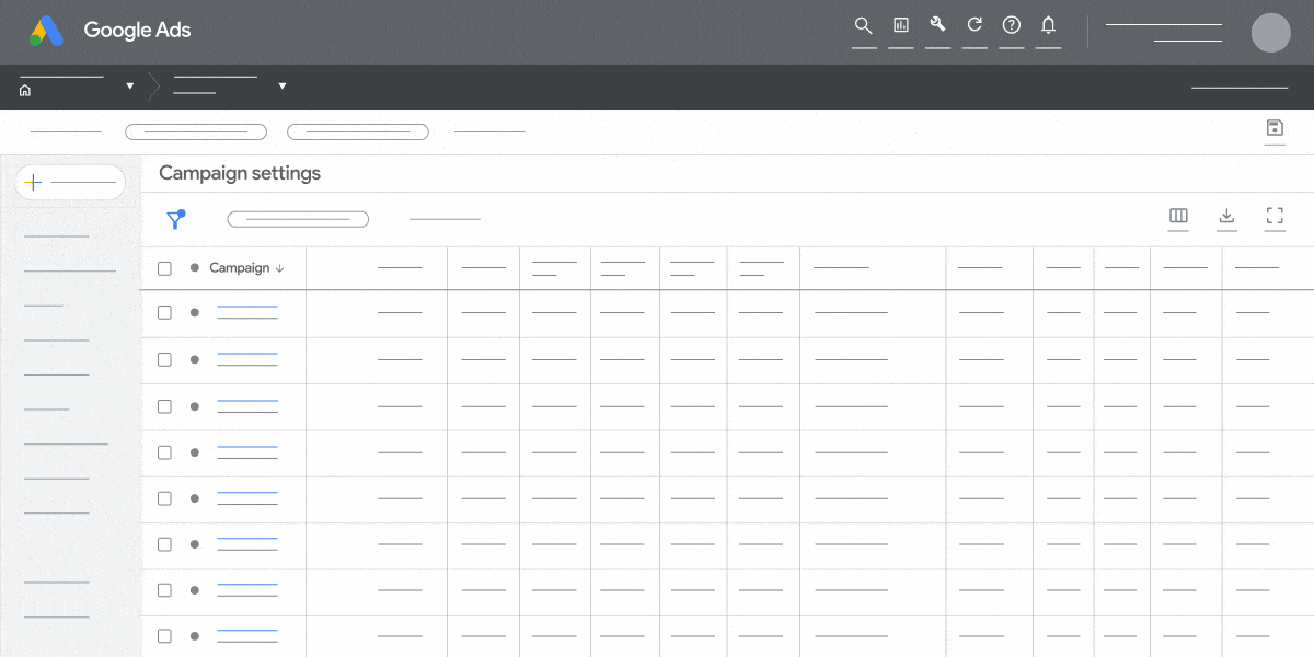 An animated GIF that demonstrates how to edit individual campaign settings in Google Ads.