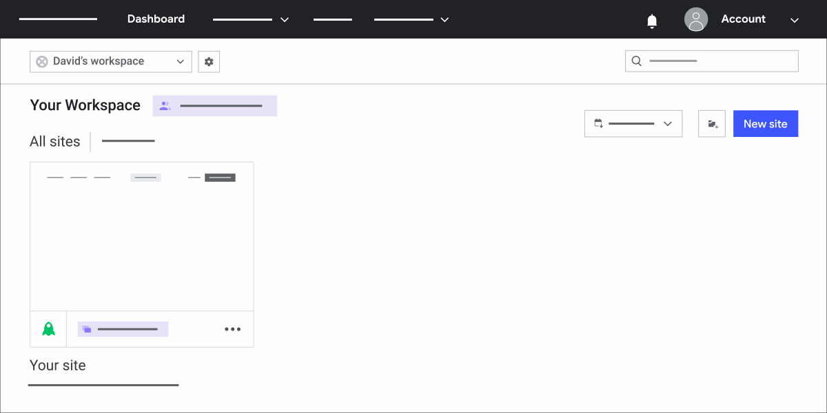 Uma animação mostrando como acessar as configurações usando o Webflow.