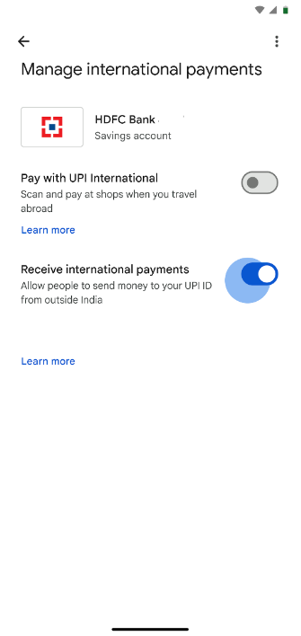 Stop receiving international payments