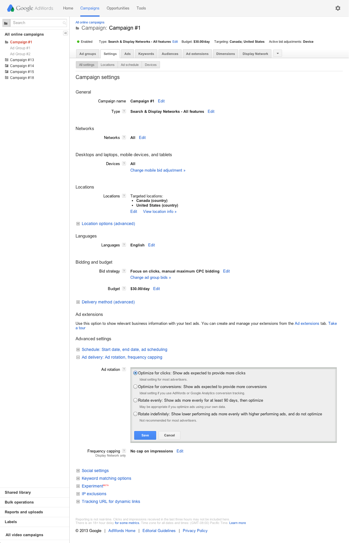 Xoay vòng quảng cáo