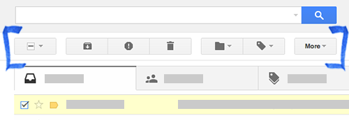 Gmail toolbar