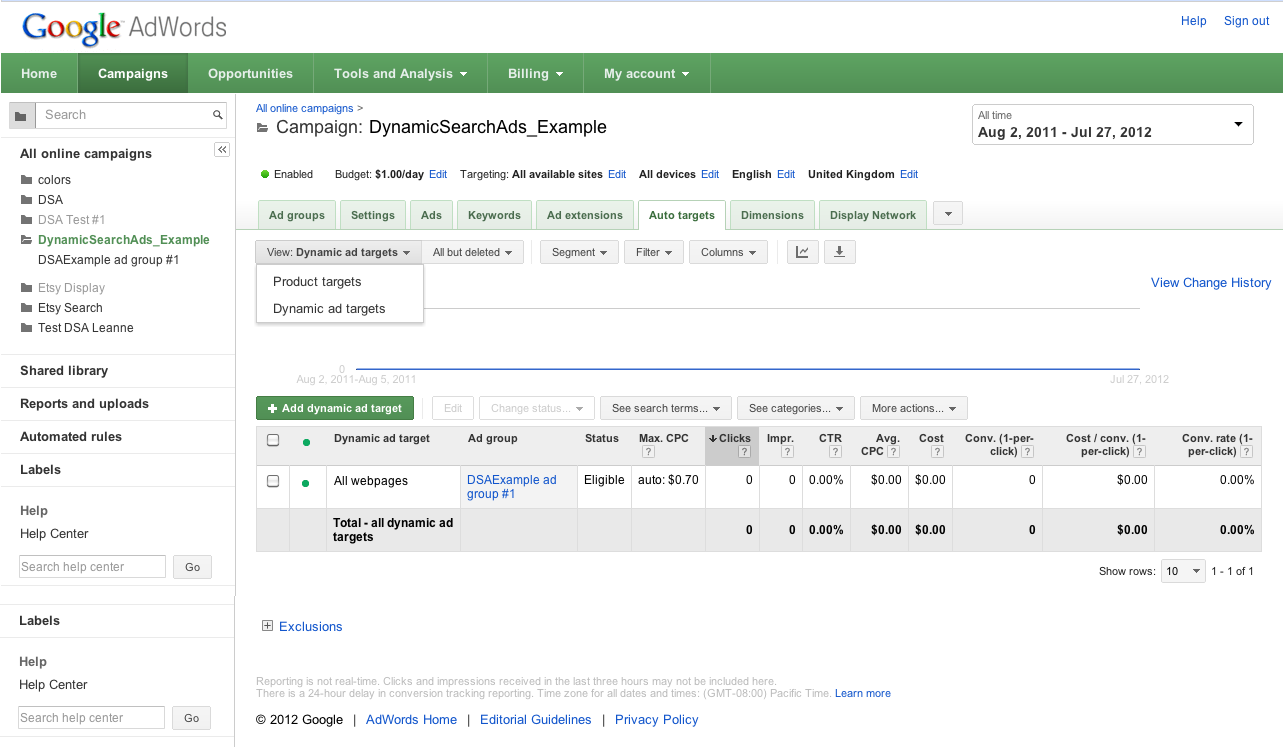 See Add dynamic ad target button