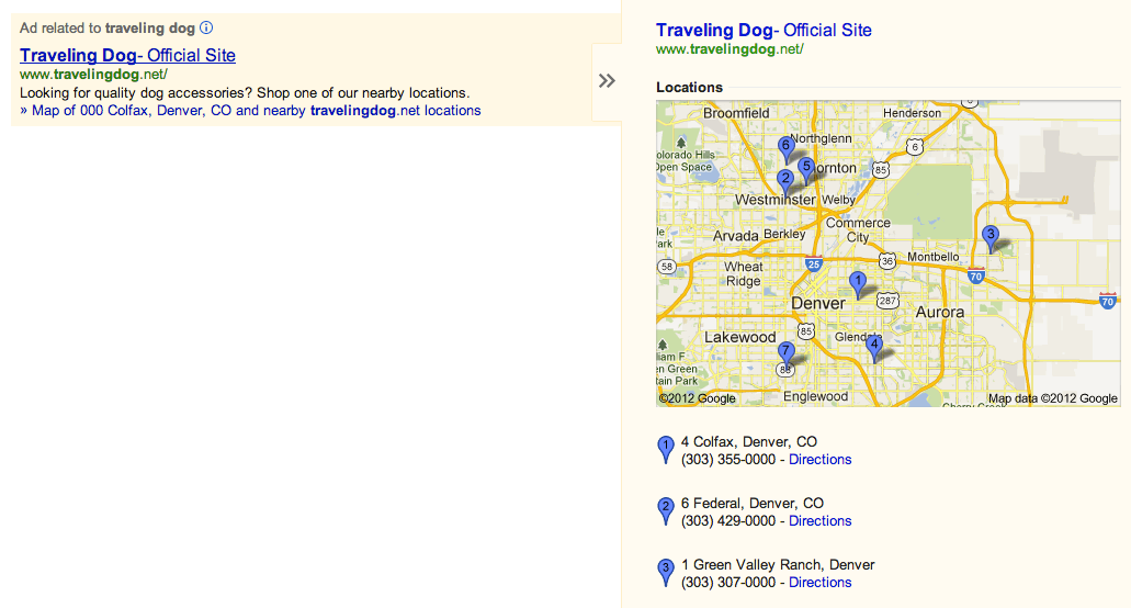 Location extension example