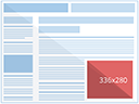 Пример объявления размером 336 на 280 в AdSense.