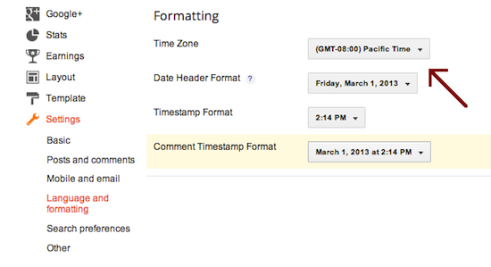 changing timezone in gmail