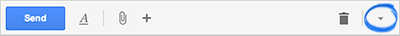 Gmail Compose More options screenshot
