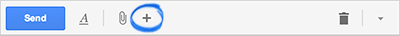 Gmail Compose Insert Options screenshot