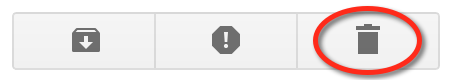 Gmail Delete icon