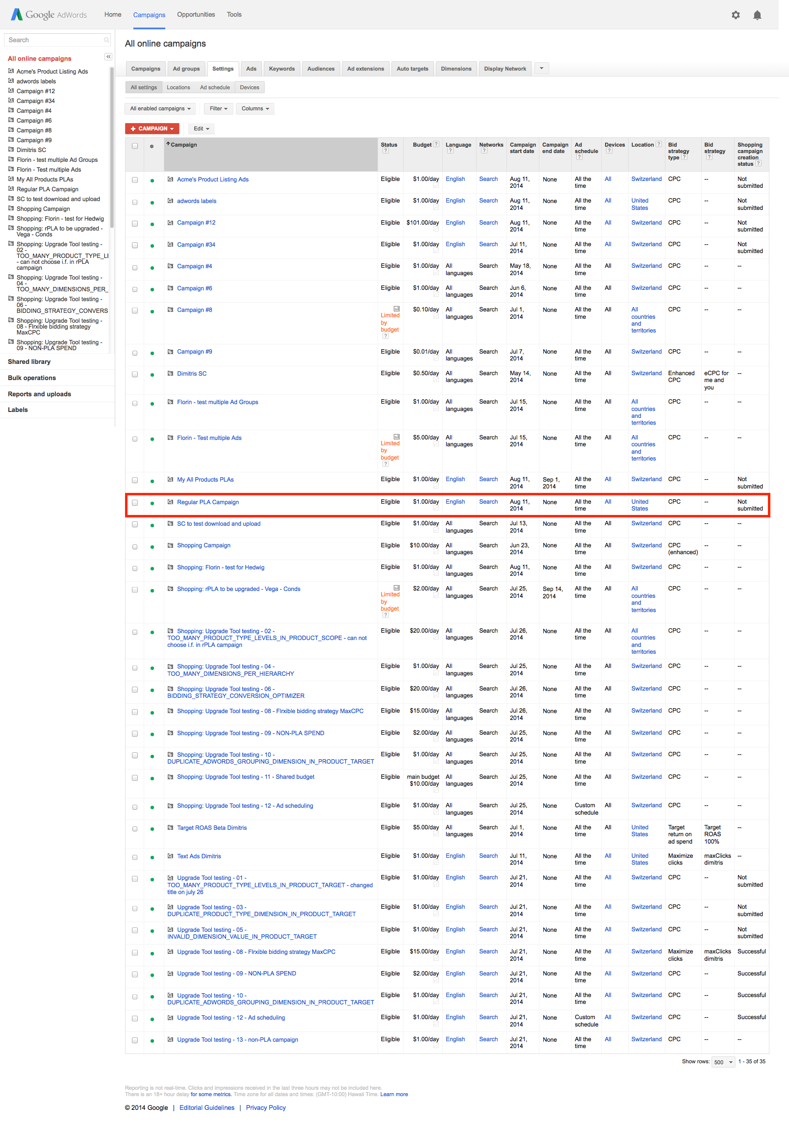 (Note that if you manually created a Shopping campaign to replace a regular Product Listing Ads campaign, the status will still say “Not submitted.