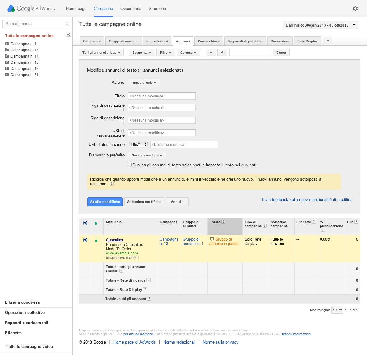 Come modificare annuncio subito