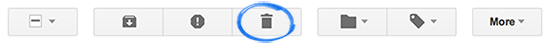 Gmail Delete icon