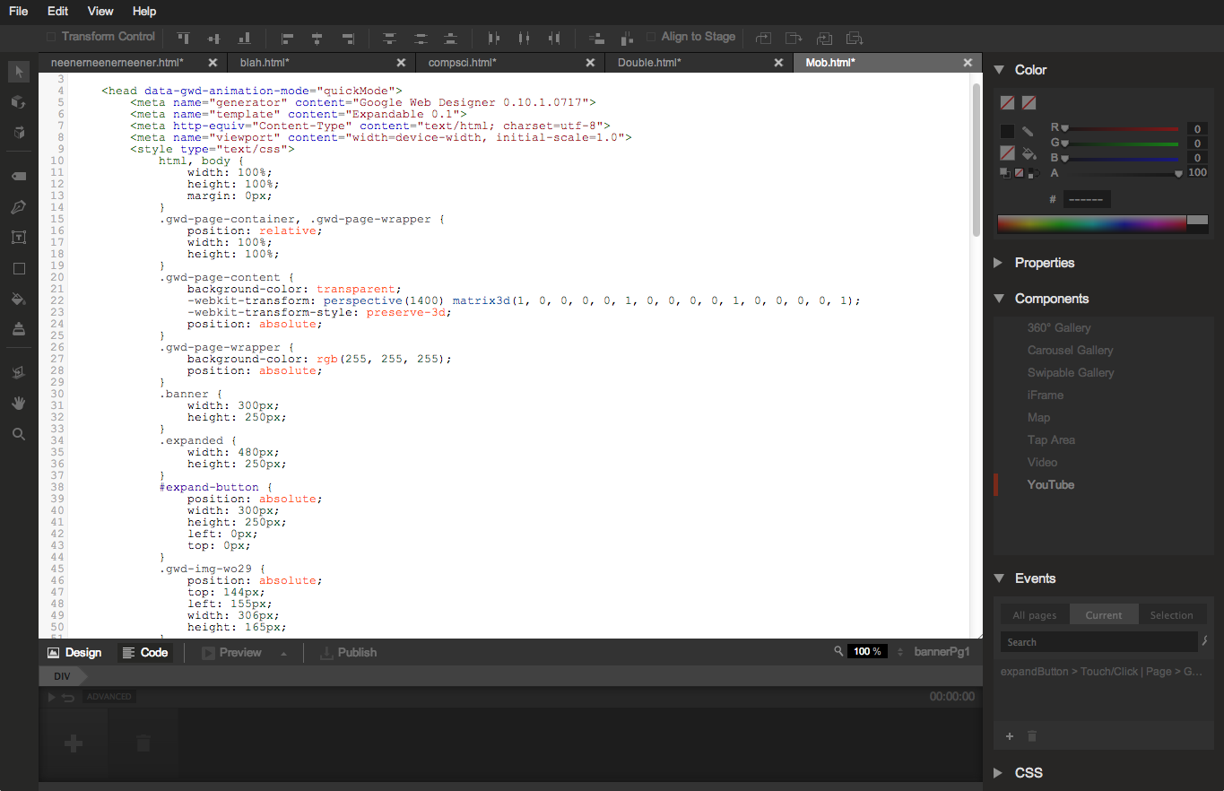 Code bearbeiten - Google Web Designer-Hilfe1365 x 882