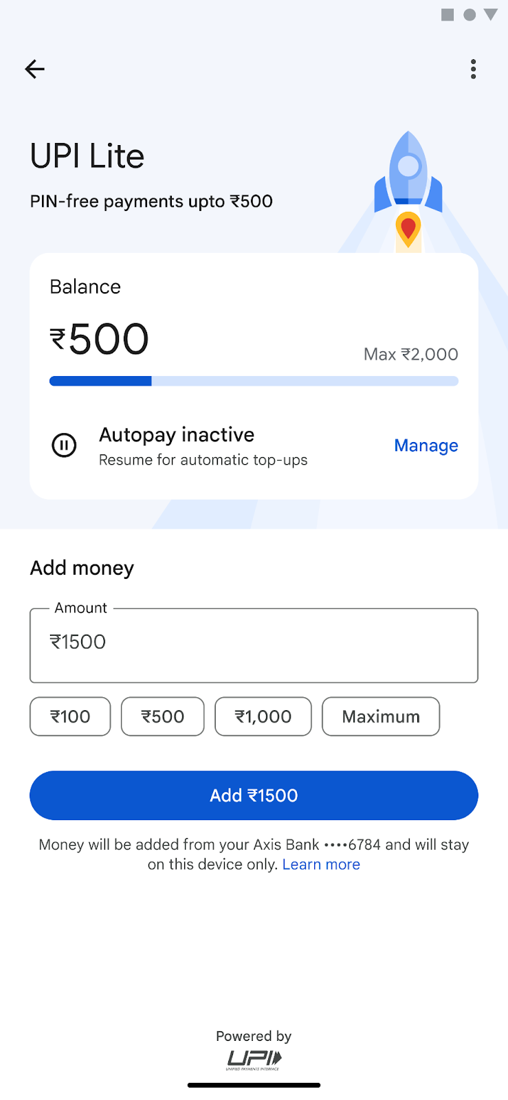 Check Autopay on your UPI profile