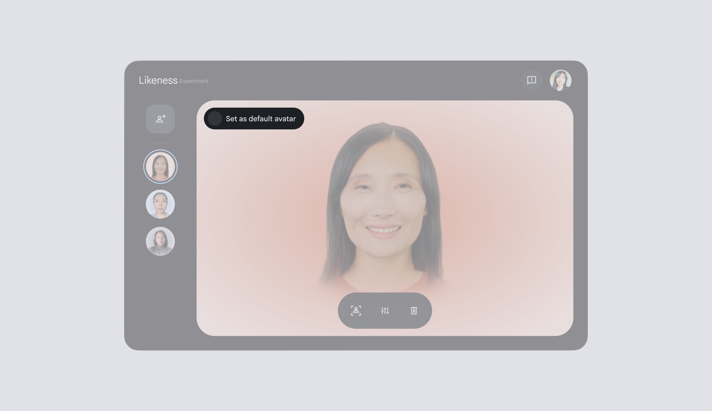 Set as default avatar.