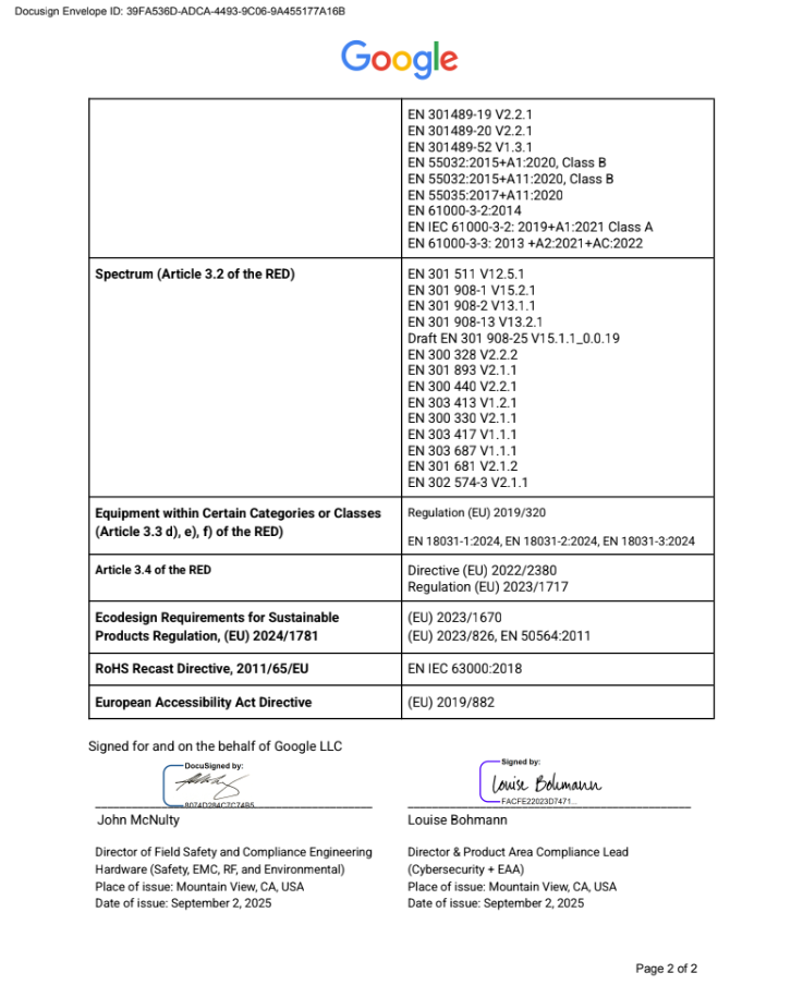 EU DoC Pixel 9 GUR25 p2