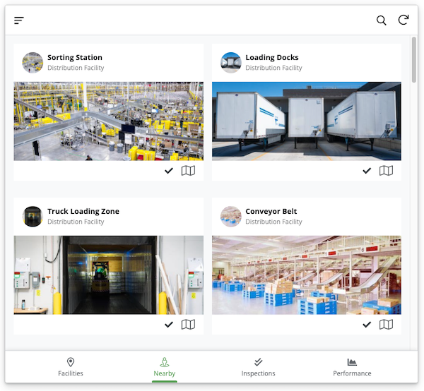 Nearby card view from Facility Inspections sample.