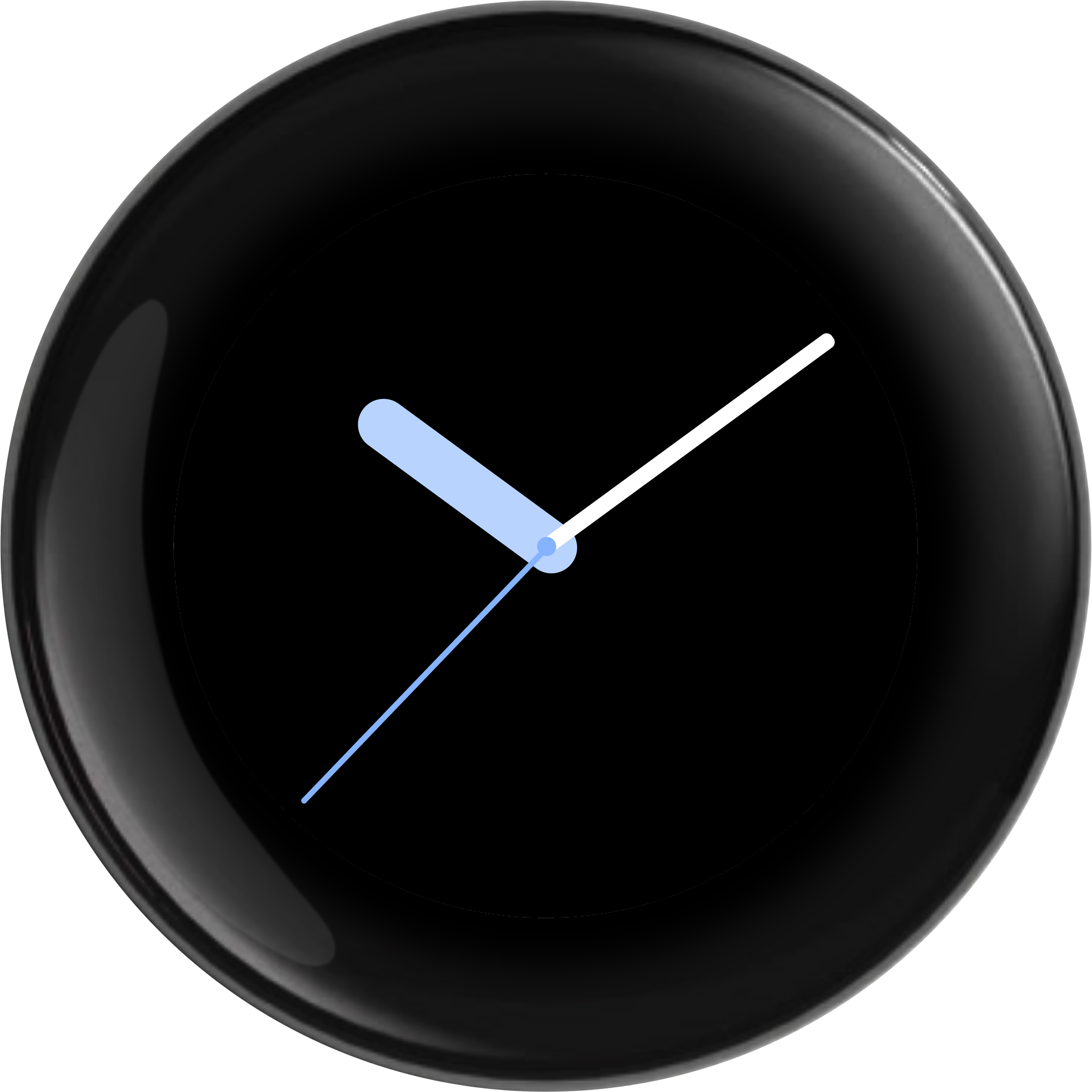 Analog clock variant of the Nest Thermostat Farsight face showing near view info