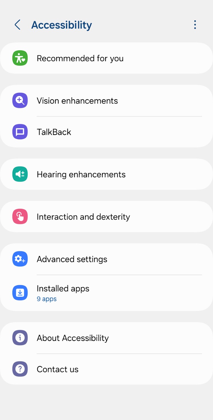 Installed apps