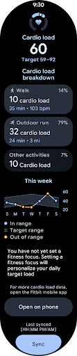 Cardio Load Details