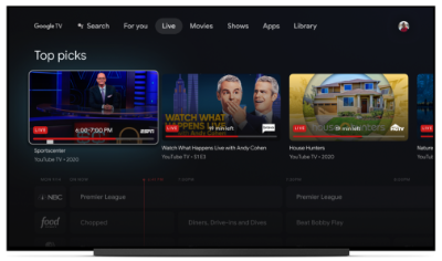 Updates coming to live TV on Google TV