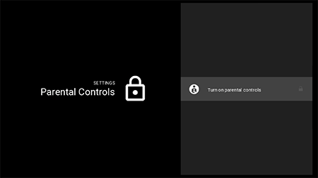 Display parental control settings on Fiber TV