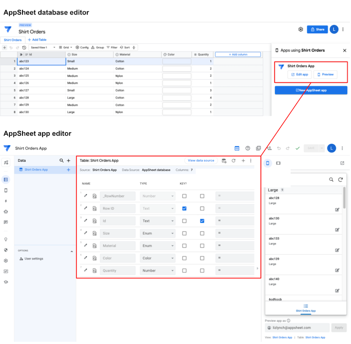 What is an appsheet database appsheet help