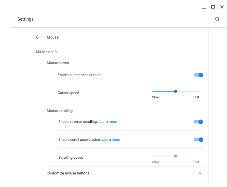 mouse acceleration